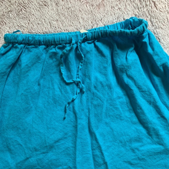 Blue Linen Pull-on Casual Skirt Medium - Picture 6 of 11